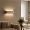 TOT ELECTRIC Applique da Parete LED 15W Tortora Sabbia Lampada moderna rettangolare con luce sopra e sotto per interno soggiorno camera da letto bagno ufficio