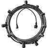 Brennenstuhl Catena Luci Esterno 10 Metri Senza Lampadine 1175190020 | Catena Luminosa con 10 Portalampade E27 | Adatta ad Utilizzo Interno & Esterno | Classe di Protezione IP44 | Spina DE 2 Poli
