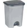 keeeper bidone a pedale keeeper "torge" 2x 11 litri argento