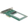 Delock - Speicher-Controller - 2.5" (6,4 cm) - 1 Sender/Kanal - NVMe - PCIe 4,0 x4 (90081)