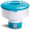 Intex 29041EP - Dispenser chimico galleggiante per piscine, 17,8 cm, bianco/blu
