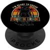 Back to School First Day Panthers Boys C I'm Ready to Crush 4th Grade Panther Occhiali da sole divertenti retrò PopSockets PopGrip Adesivo