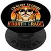 Back to School First Day Bulldogs Boys C I'm Ready to Crush 4th Grade Bulldog Occhiali da sole retrò divertenti PopSockets PopGrip Adesivo