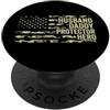 Funny Dad Sayings & Funny Dad Designs Husband Daddy Protector Hero - Bandiera mimetica USA Padre Papà Papà PopSockets PopGrip Adesivo