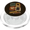 Teacher & Classroom Co. Insegnante Scuola Classroom Libri Caffè Notebook Cancelleria PopSockets PopGrip per MagSafe