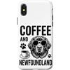 Funny Newfoundland And Coffee Designs Custodia per iPhone X/XS Caffè E Terranova Divertente Terranova