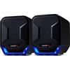 Audiocore AC865 B - Altoparlanti stereo con illuminazione, 6 W