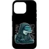 coder cyber hoodie dolphin code dolphin Custodia per iPhone 16 Pro Coder Dolphin con cappuccio
