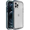 LifeProof NEXT SERIES - Cover per iPhone 12 e iPhone 12 Pro, blu lago (Clear Lake - trasparente/corsair)