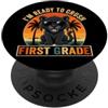 Back to School First Day Panthers Boys C I'm Ready to Crush 1st Grade Panther Occhiali da sole retrò divertenti PopSockets PopGrip Adesivo