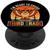 Back to School First Day Hawks Vintage B I'm Ready to Crush 3rdGrade Hawk Occhiali da sole retrò divertenti PopSockets PopGrip Adesivo