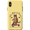 Cool Kitty Co. Custodia per iPhone X/XS We Ride at Dawn - Occhiali da sole divertenti a forma di gatto