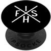 Fishing Design Pesce - Pesca Logo Croce Regalo PopSockets PopGrip Adesivo