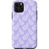 TrendyGrips Custodia per iPhone 11 Pro Foulard Motivo Paisley Lilla Viola Etnico Boho A Goccia
