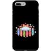 Creative Classroom Designs Custodia per iPhone 7 Plus/8 Plus Carino Matite Nuvola Bow Art Supplies Design