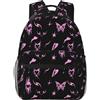 PRyLqKS Zaino con teschio, zaino gotico, zaino gotico, zaino per musica punk, zaino da uomo, zaino da donna, zaino per laptop, 29 x 19,8 x 39,9 cm, 09, Rosa Y2k 12, Taglia unica