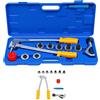 ROGONPDK Rohrexpander - Set di pinze per tubi manuali, larghezza tubo 10 - 28 mm, pinza per manicotti con borsa per il trasporto e 7 teste di espansione intercambiabili consentono di montare rame, alluminio