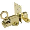 Amig - Chiavistello di Sovrapposizione per Finestre Mod.950 | Catenaccio a Perno Adatto per Chiusura Orizzontale o Verticale | In Zamak con Finitura Ottone | Dimensioni: 43 x 52 mm | Include Viti