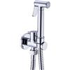Trustmi, doccetta igienica in ottone cromato (shataff, bidet islamico), kit con valvola di chiusura in ottone