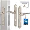 Kotarbau Maniglia per porte interne BB, Türklinke da 72 mm, maniglia in satin, guarnitura per porta a piastra lunga, serratura per porta interna, guarnitura per maniglia Classica