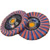 LeTkingok Mola per Lucidare Metallo Curvo in Acciaio Inossidabile 10PSC, Dischi Lamellari per Smerigliatrice Angolare con Mola Piatta Ad Angolo R 100x16MM (80Mesh)
