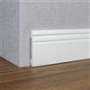 PROVISTON Battiscopa con profilo di Berlino, 16 x 100 x 2000 mm, elegante battiscopa Hamburg di alta qualità, in plastica bianca, impermeabile, robusto e durevole