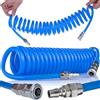 Rosfix Tubo Pneumatico Spiralato 8x12mm 5m - Poliuretano Resistente, 6-10 Bar, -20°C/+75°C | Uso Industriale e Officina | Tubo Aria Compressa Professionale
