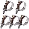 Glarks - Set di 5 fascette stringitubo flessibili in acciaio inox per tubo di aspirazione turbo 44-51 mm