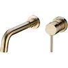 TRUSTMI Rubinetto per lavabo in ottone, rubinetti per lavabo da incasso per lavabo, oro spazzolato