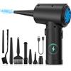 GoTags Soffiatore ad Aria Compressa, 91000 Giri/Min Aria Compressa Spray, Air Duster, Soffiatore per PC, Aria Compressa Elettrico a 3 Velocità con luce LED per la Pulizia del PC, Divano, Tastiera, Auto