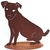Steinfiguren Gießen Cane Jack Russell Terrier ruggine ruggine Giardino Decorazione cani animale in metallo + Istruzioni per la manutenzione originali pietra Figure del Mondo