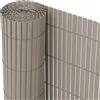 OWIJI Arella in PVC Canniccio Frangivista Grigio 100x300 Cm Listelli Bifacciali Doppio Schermo Privacy Ovale Plastica Privacy Giardino Terrazzo Balcone Copertura Resistente