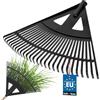 KOTARBAU® Rastrello per Foglie - Plastica - 58 cm - Nero - Rastrello Giardino - senza Manico - Rastrelli - per Foglie - Erba - Siepi Leggero - Resistente - Universale