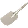 aefxNika SDS HEX Scalpello a pala, 135 x 440 mm, attacco esagonale, con valigetta in plastica, per martelli di demolizione, asfalto, calcestruzzo, argilla e calcestruzzo sciolto