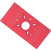 Rcniso Piastra Router Fresatrice di Taglio, Fissaggio Stabile, Alta Precisione, Buona Stabilità, Piastra di Inserimento del Router in Alluminio a Doppia Scala per la Foratura (Rosso)
