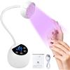 Focenat Mini Lampada UV per Unghie, 12 Perline LED mini Lampadas unghie con Sensore Automatico Intelligente e 4 Timers, Lampada Unghies Senza Fili, Gel Nail Polish Dryer, 36W Asciugatrice per unghie per Casa