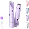 Appdo Bellora Beauty Milano Rasoio Donna 2in1 Ipx7 Ricaricabile Lame Ceramica Bagnato Asciutto (Viola)