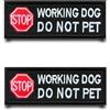 Tuyatezhi 2 Pezzi Stop Working Do Not Pet Patch Cane Servizio Militare Divertente Ricamato Badge con Gancio & Loop Tattico Patch Appliques per Dog Harness Abbigliamento Borse Zaini Gilet Giacca