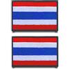 Tuyatezhi 2 Pz Patch Bandiera Thailandia Emblema Ricamato Fastener Tattico Gancio & Loop Applique Militare Patches per Vestiti,Jeans,Giacca,Cappelli,Zaino,Gilet,Borse