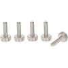 PrecisionGeek® Viti zigrinate M6 in alluminio - Per acrilico, metallo e legno (Argento - 15 mm - 5 pezzi)