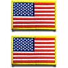 Tuyatezhi 2 Pz Patch Bandiera Oro Usa Ricamato Tattico Emblema Fastener Gancio & Loop Applique Militare Patches per Vestiti,Jeans,Giacca,Cappelli,Zaino,Gilet,Borse