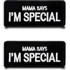 Tuyatezhi 2 Pezzi Mama Says I'M Special Patch Militare Divertente Ricamato Badge Gancio & Loop Tattico Patch Appliques per Abbigliamento Borse Zaini Gilet Dog Harness Abbigliamento Esterno Giacca Jeans