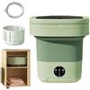 ROFALI Mini lavatrice portatile, pieghevole, piccola lavatrice di grande capacità da 15 l, per appartamenti, dormitori, campeggio, viaggi in camper (verde)
