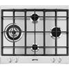 Smeg P261XGH piano cottura Acciaio inox Da incasso 60 cm Gas 4 Fornello(i)