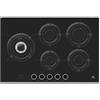 Master Kitchen GMK 755LTC T SP BK Piano Cottura a Gas 75 cm Vetro Nero