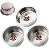 AFBTCQMB Filtro caffè in acciaio inox da 51 mm, cestello filtro per 1 e 2 tazze, compatibile con macchine da caffè Cecotec, Ufesa, Breville (3 pezzi)