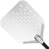 HOUSLUX Pala per pizza 40 x 30 cm, 12 pollici, pala per pizza con ampia superficie e manico rimovibile (nero)