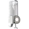 MroMax 1 dispenser di sapone da parete - ABS cromato da parete dispenser di sapone per bagno (trasparente)