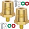 HAAMNING7 2 pezzi Adattatore terminale batteria M6 connettore polo batteria auto in ottone terminale filettato M6 terminale laterale o superiore estensione per terminale ricarica auto camion yacht