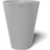 POTS&MORE VP052502 - Vaso per piante Conico High 25 (diametro 25,5 cm, design elegante, colore grigio chiaro, altezza 32,5 cm, in plastica, per piante da appartamento)